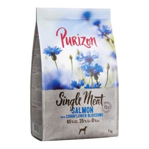 Purizon Single Meat Adult Salmone, spinaci e fiori di fiordaliso per cane - 1 kg - Set %: 2 x 12 kg