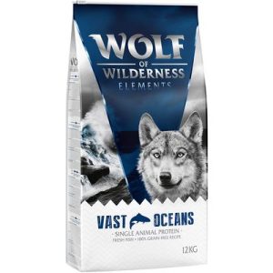 Multipack risparmio! 2 x 12 kg Wolf of Wilderness Elements Crocchette monoproteiche per cani - Vast Oceans - Pesce
