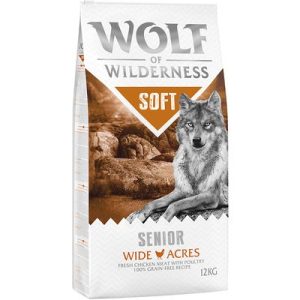 Wolf of Wilderness Senior Soft - Wide Acres Pollo Crocchette per cani - 12 kg - 1 kg